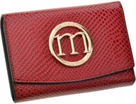 Portfele - Monnari Mały Portfel Damski Z Klapą Ze Wzorem Skóry Zgrabna Portmonetka - miniaturka - grafika 1
