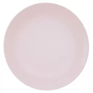Orion Talerz obiadowy płaski płytki ceramiczny pastelowy różowy relief 27 cm O-128443 + O-128443 - Talerze - miniaturka - grafika 1