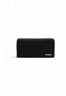 Desigual Women's Accessories PU Long Bi-Fold Wallet, czarny, czarny, 26.5 - Portfele - miniaturka - grafika 1