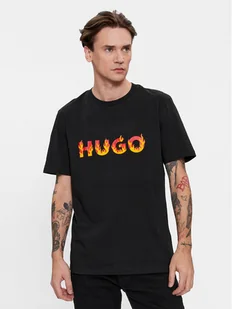 Hugo T-Shirt Danda 50504542 Czarny Regular Fit - Koszulki męskie - miniaturka - grafika 1
