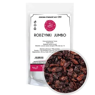 Rodzynki Jumbo - 500g pyszne słodkie - Owoce świeże i suszone - miniaturka - grafika 1