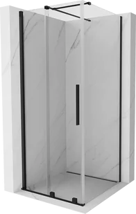 Mexen Velar kabina prysznicowa rozsuwana 110x110 cm, transparent, czarna - 871-110-110-01-70 - Kabiny prysznicowe - miniaturka - grafika 1