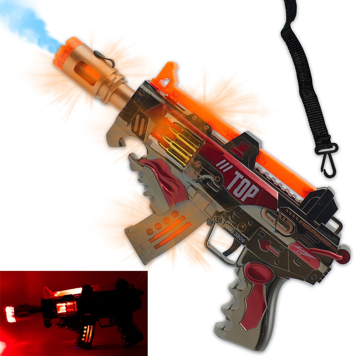 PISTOLET KARABIN PARA WODNA ŚWIATŁO DŹWIĘK NA BATERIE DLA DZIECI