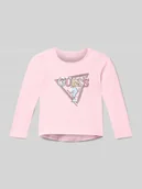 Koszulki dla dziewczynek - Bluzka o kroju regular fit z długim rękawem z mieszanki bawełny z wyhaftowanym logo - miniaturka - grafika 1