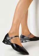 Czółenka - Czarne Czółenka na Niskim Słupku ze Szpiczastym Noskiem Dalona - miniaturka - grafika 1