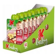 Desery dla dzieci - Kubuś Baby Mus owocowy + serek po 6 miesiącu banan-jabłko-truskawka z dodatkiem wanilii zgrzewka 9 x 100 g - miniaturka - grafika 1
