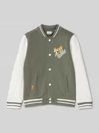 Swetry dla chłopców - Kurtka baseballowa o kroju regular fit z mieszanki bawełny - miniaturka - grafika 1