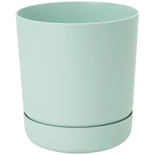 Doniczka SATINA z podstawką 17 pudrowa mięta - Donice - miniaturka - grafika 1