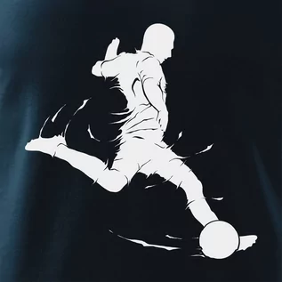 Odzież sportowa dziecięca - Koszulka dla dzieci dziecięca dla piłkarza z piłkarzem piłkarz piłkarska granatowa-134 cm/8 lat - grafika 1