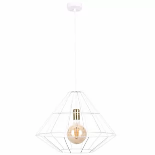 KET Druciana LAMPA wisząca KET1058 metalowa OPRAWA industrialny zwis biały złoty KET1058 - Lampy sufitowe - miniaturka - grafika 1