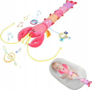 Krab Różowy Sensoryczny Zabawka Muzyczna dla Niemowląt 0–12M Pluszowa - Zabawki sensoryczne - miniaturka - grafika 1