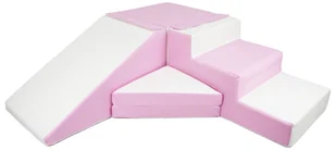 komplet 4 dużych klocków piankowych do zabawy,żłobków,przedszkoli, dziecko (biały, różowy (pastel)) - Leżaczki i huśtawki - miniaturka - grafika 1