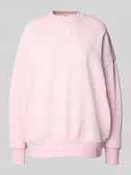 Bluzy damskie - Bluza o kroju oversized z nadrukiem z logo - miniaturka - grafika 1