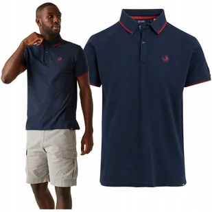 Koszulka męska POLO T-Shirt REGATTA TADEO sportowa bawełniana granat 3XL - Koszulki męskie - miniaturka - grafika 1