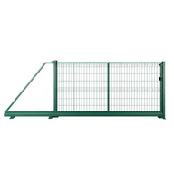 Ogrodzenia - Naterial Brama przesuwna Modus 3x1.5 m lewa zielona - miniaturka - grafika 1