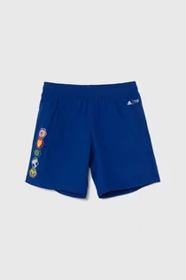 Spodnie i spodenki dla chłopców - adidas Performance szorty kąpielowe dziecięce Mrvl Av Sho kolor niebieski - grafika 1