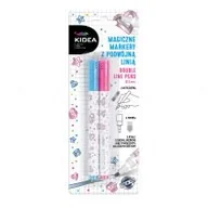 Przybory szkolne - Derform Marker Z Podwójną Linią Różowy + Niebieski 2 Szt. - miniaturka - grafika 1