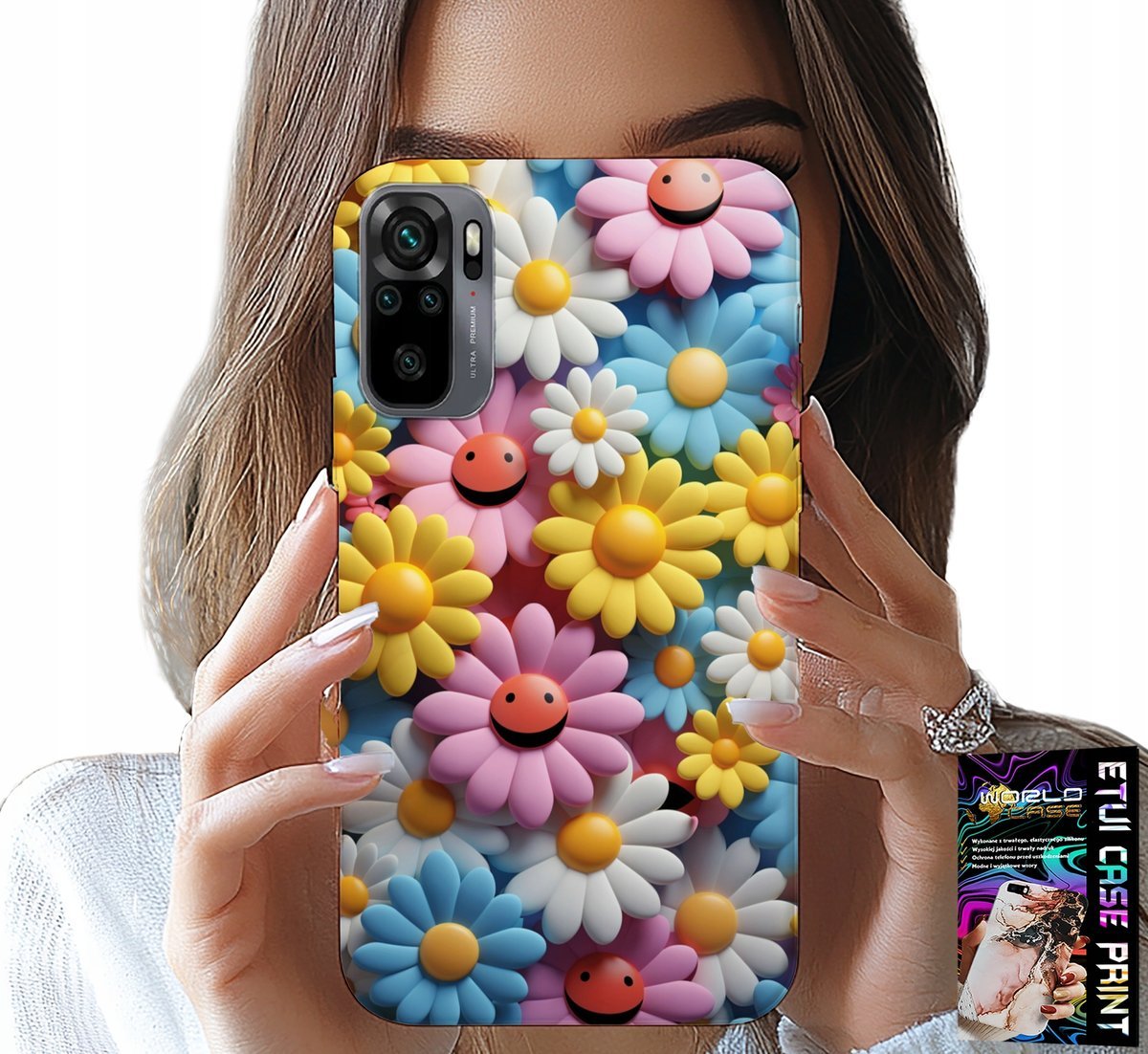 ETUI DO XIAOMI NOTE 10 / 10S - KOLOROWE KWIATKI, STOKROTKI FUTERAŁ CASE