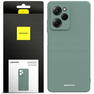 Spacecase Etui Silicone Case Poco X5 Pro 5G dark green - Etui i futerały do telefonów - miniaturka - grafika 1