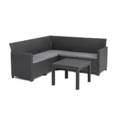 Meble ogrodowe - Zestaw mebli ogrodowych KETER Marie Corner 5 252710 Grafitowy - miniaturka - grafika 1