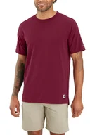 Koszulki sportowe męskie - Koszulka męska Carhartt Lightweight Durable R73 Bordeaux - miniaturka - grafika 1