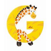 Wyposażenie pokoiku dziecięcego - Sevi drewniana literka, Żyrafa G - miniaturka - grafika 1