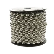 Ozdoby bożonarodzeniowe - Korale świateczne 10m x 6mm srebrne - miniaturka - grafika 1