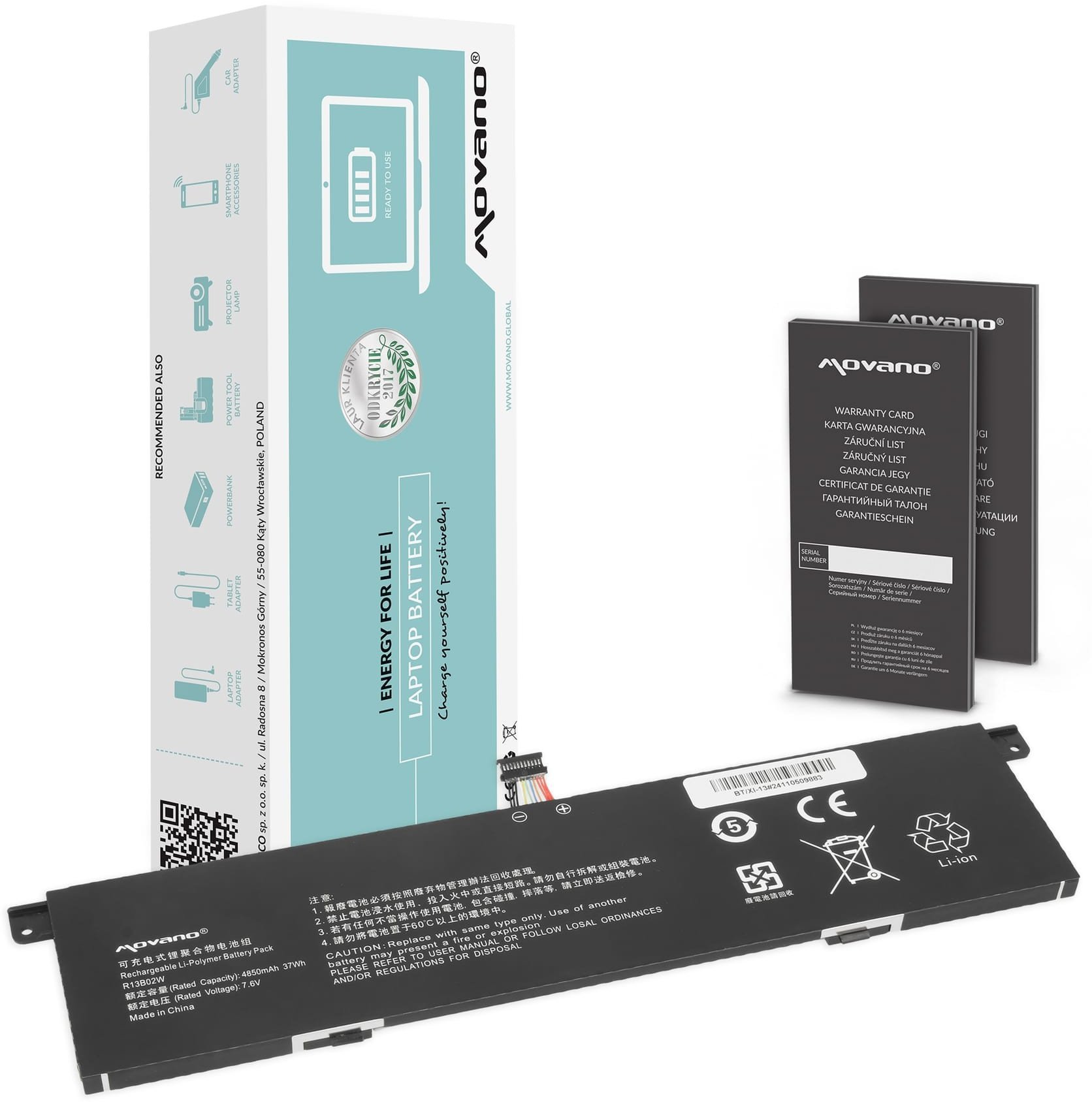 Bateria Movano do Xiaomi Mi Air 13.3 2018