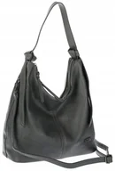 Torebki damskie - Torebka damska pojemna listonoszka worek na ramię shopper CC6573 Szara - miniaturka - grafika 1