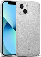 Etui i futerały do telefonów - Etui na telefon komórkowy Apple iPhone 14 Etui z brokatem Pokrowiec ochronny TPU, srebrny - miniaturka - grafika 1