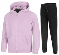 Dresy męskie - 4F OCIEPLANY DZIEWCZÄCY DRES KOMPLET BLUZA SPODNIE / rozm 164 - miniaturka - grafika 1