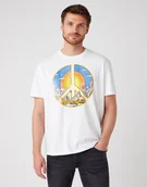 Koszulki męskie - T-SHIRT MĘSKI WRANGLER SS CAR TEE WHITE W7APGF989 112131357 - Wrangler - miniaturka - grafika 1