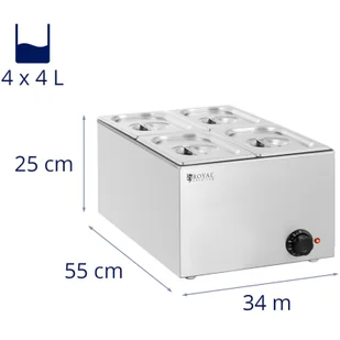 Bemar podgrzewacz elektryczny 4 x GN 1/4 640 W - Inne urządzenia gastronomiczne - miniaturka - grafika 7
