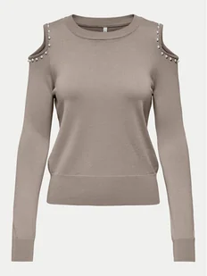 ONLY Sweter Gila 15339512 Beżowy Regular Fit - Swetry damskie - miniaturka - grafika 1