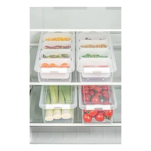 Plastikowe organizery do lodówki zestaw 4 szt. – Hermia - Pojemniki kuchenne - miniaturka - grafika 1