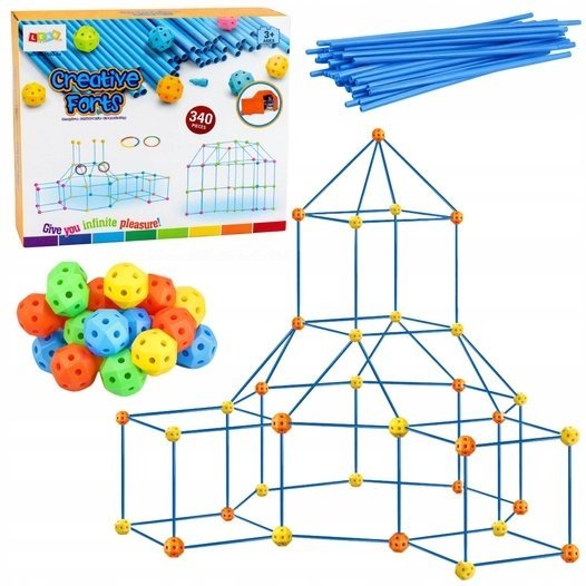 LeanToys Zestaw Kreatywny Rurki Konstrukcyjne Do Budowania Przestrzennego 340 el.