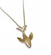 Wisiorki - PIĘKNY NASZYJNIK, WISIOREK, PRZYWIESZKA - WIELORYB, WALEŃ - STAL NIERDZEWNA - miniaturka - grafika 1