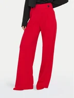 Spodnie damskie - JDY Spodnie materiałowe Geggo 15208430 Czerwony Wide Leg - miniaturka - grafika 1