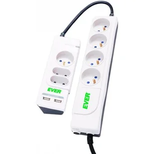 Ever Listwa Office1.2 m+1.8M 7gni/COAX/RJ45 Antyprzep T/LZ06-OFF018/0000 - Listwy zasilające - miniaturka - grafika 1