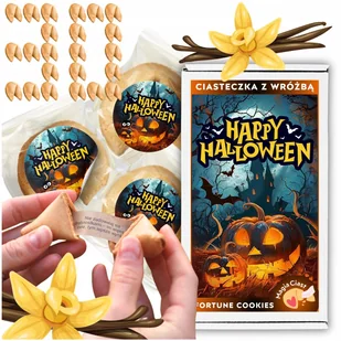 Ciasteczka z wróżbą impreza Halloween podziękowanie chińskie dla gości x30 - Pieczywo chrupkie - miniaturka - grafika 1