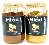 Miód - Zestaw Miodów Wielokwiatowy i Lipowy - 2.4 kg - miniaturka - grafika 1