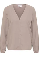 Bluzki damskie - Jalene Damska klasyczna bluzka z długim rękawem 81133442, szara, M, szary, M - miniaturka - grafika 1