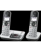 Telefony stacjonarne - Panasonic KX-TGE522GS silver / CZARNY - miniaturka - grafika 1