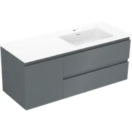Szafki łazienkowe - Mexen Orio szafka łazienkowa 120 cm z umywalką Otis prawą, 2S, 1D, grafit mat/biała mat - 91A13-12047-3-BBFFF66-W18P01 - miniaturka - grafika 1