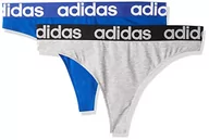 Majtki damskie - Adidas Sports Underwear Damskie majtki typu stringi, Średni wysokość: szary/niebieski (Blue (Bold Blue), XXL - miniaturka - grafika 1
