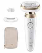 Depilatory i golarki damskie - Depilator Braun Silk-épil Flex 9-011 3D biało-złoty - miniaturka - grafika 1