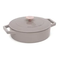 Garnki - GARNEK ŻELIWNY 26cm PŁASKI BERLINGER HAUS BH-6527 TAUPE - miniaturka - grafika 1