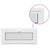 Tablice i flipcharty - vidaXL Okno piwniczne "RISOR" 90x40 cm uchylne 2 szyby białe - miniaturka - grafika 1