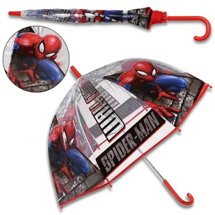 MARVEL Spider Man Transparentna parasolka automatyczna składana, dla chłopca - Parasole - miniaturka - grafika 1