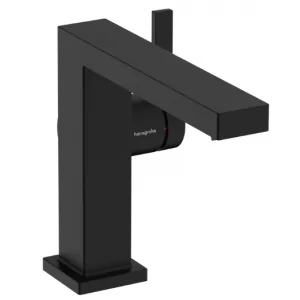HANSGROHE 73023670 Tecturis E Jednouchwytowa bateria umywalkowa 110 Fine, CoolStart z kompletem odpływowym Czarny Matowy - Baterie umywalkowe - miniaturka - grafika 1